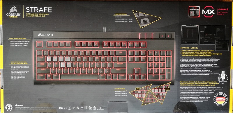 Corsair Strafe, box back side