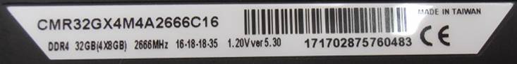 Corsair Venegeance RGB DDR4 RAM timings