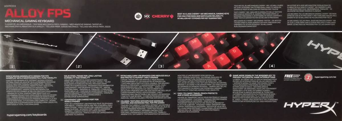 Hyperx Alloy FPS back side of the box